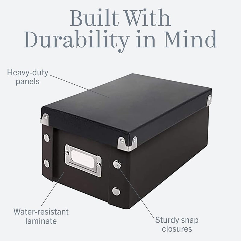 Snap-N-Store Durable Collapsible Index Card File for 1100 4 x 6 Inch Index Cards - Black - Image 3